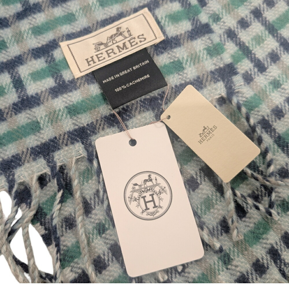 HERMES Blue Scarf - Picture 5 of 7